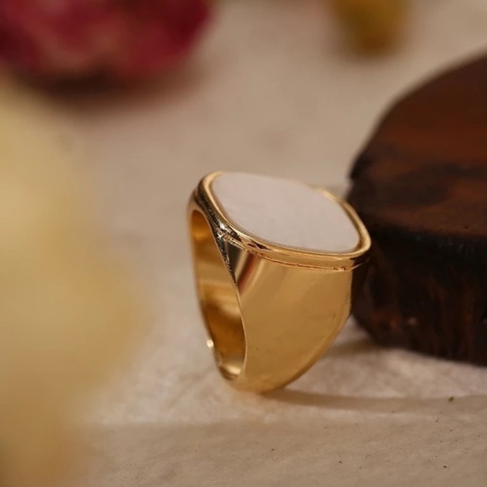 NEW Gold & Opal Statement Ring - Size 6 - Picture 3 of 4